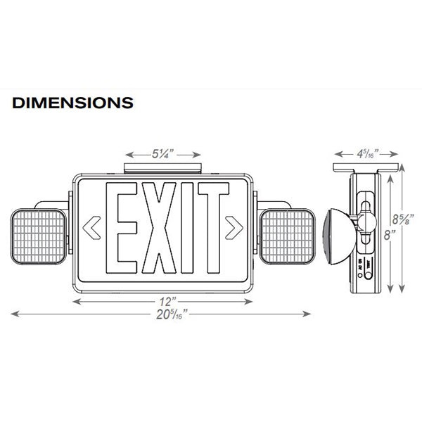Advantage Environmental Lighting XEM9U All LED Exit & Emergency Combo