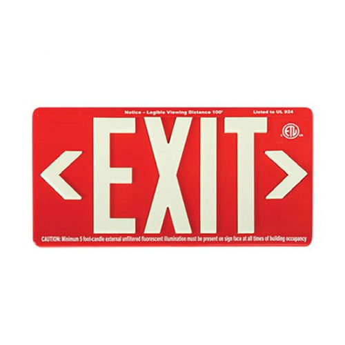 Advantage Environmental Lighting XPL1 - High Visibility Framed Photoluminescent Exit Sign