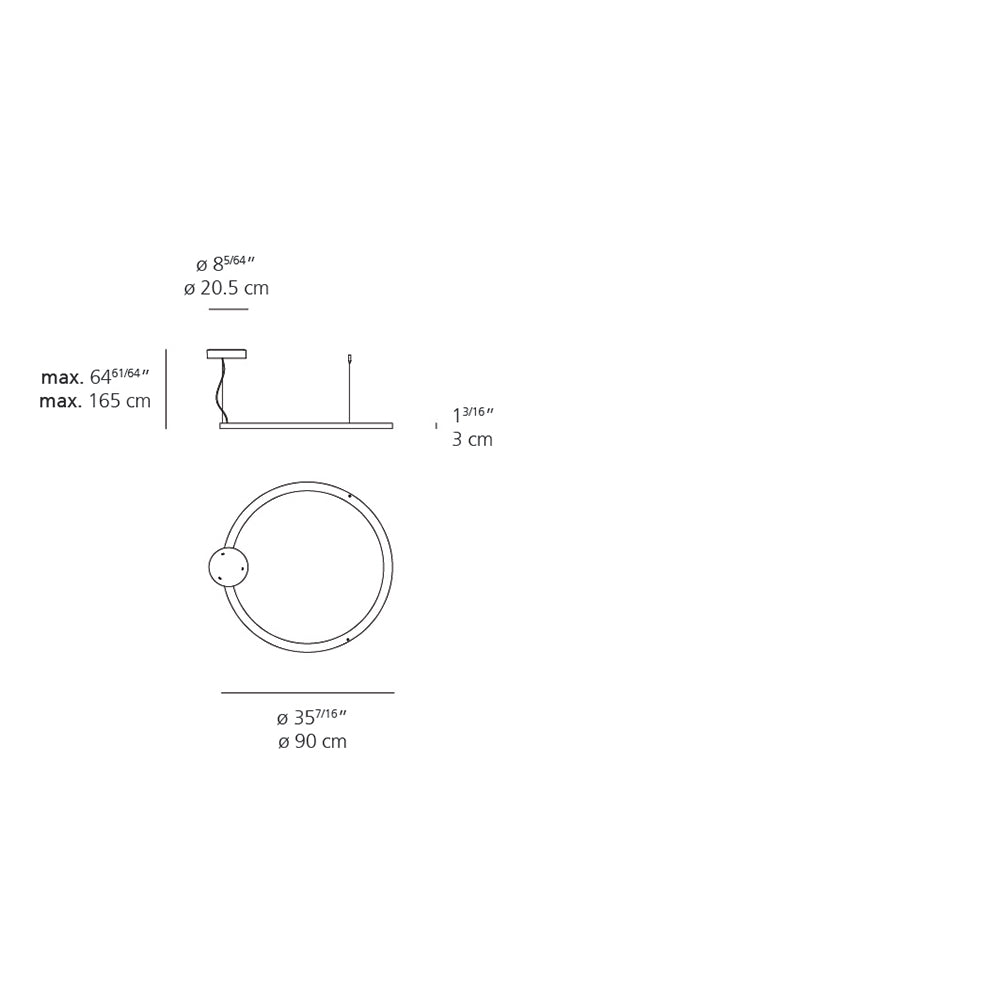 Artemide Ripple LED 36W 90 Suspension Light