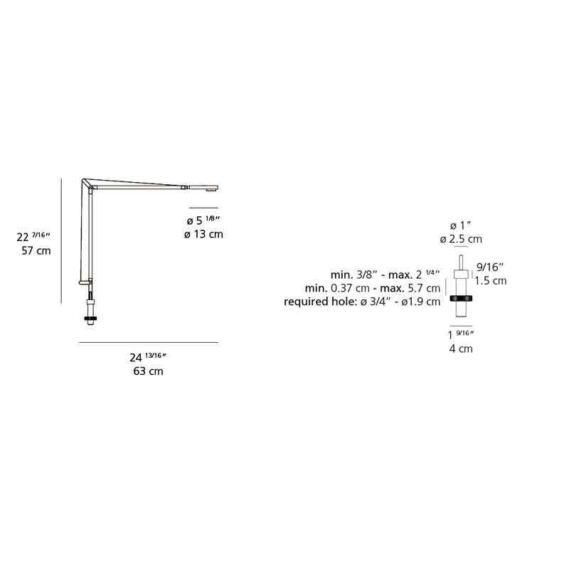 Artemide DEM2042 Demetra Professional 12W LED Dimmable Matte Black Table Light with Inset Pivot - Seginus Lighting