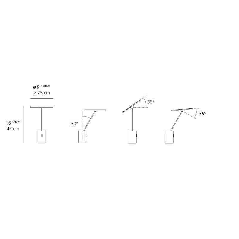 Artemide 1732020A Sisifo 13.5W LED Dimmable Table Light - Seginus Lighting