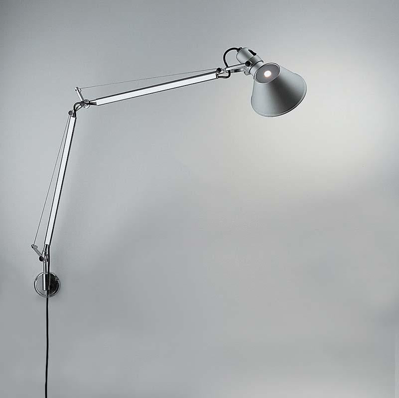 Artemide TOL1104 Tolomeo Classic 10W LED Aluminum Wall Light with S-Brackt - Seginus Lighting