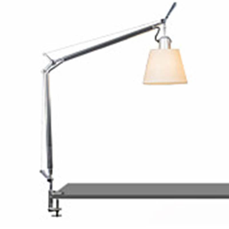 Artemide TLS00075WE26 Tolomeo Max 75W E26 Aluminum Table Light with Clamp - Seginus Lighting