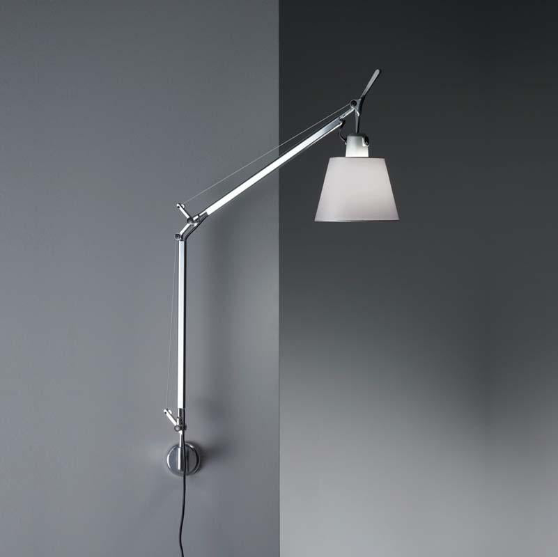 Artemide TLS110 Tolomeo With Shade Max 75W E26 Aluminum Wall Light - Seginus Lighting