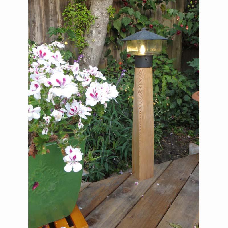 Coe Studios RPGL Garden Lamp Tapered Cedar Post - Seginus Lighting