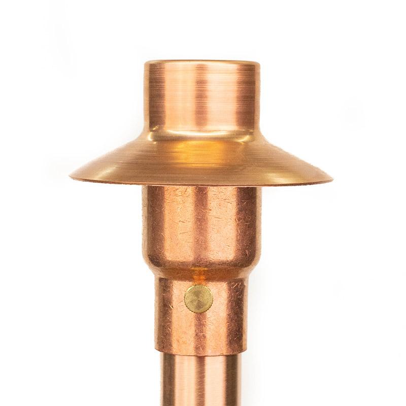 CopperMoon Lighting CM.300-16 Copper 3.5Inch Path Light Top 16 Inch Copper Stem With Stake