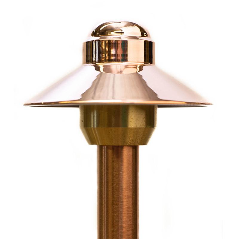 CopperMoon Lighting CM.4012 Copper 4Inch Path Light Top 8.75Inch X 3-4Inch Copper Stem With Stake