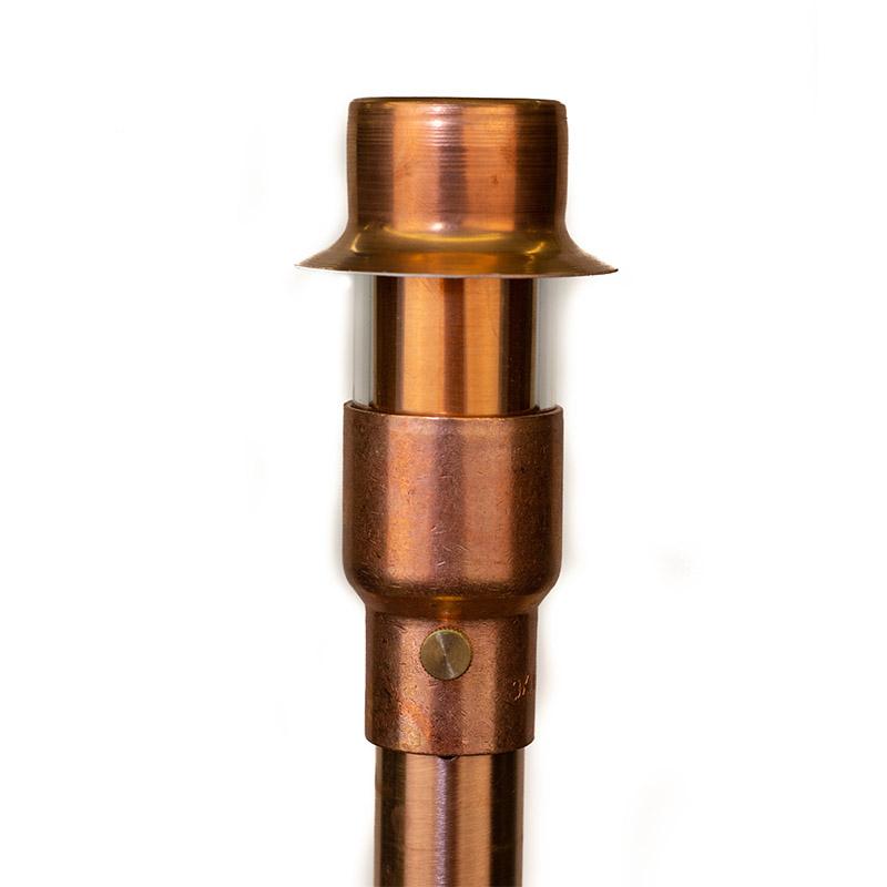 CopperMoon Lighting CM.500-16 Copper 2 1-2Inch 180 Directional Path Light Top, 16 Inch Copper Stem With Stake