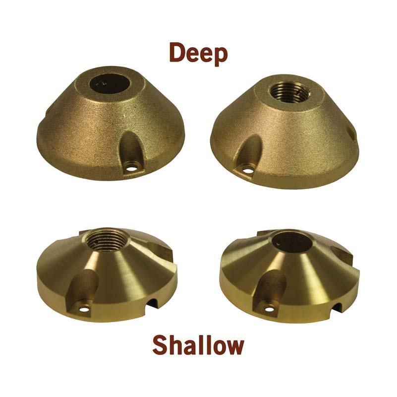 CopperMoon CM.BM-Deep (NT) Brass Mount with Set Screw - Deep Version (Non-Threaded)