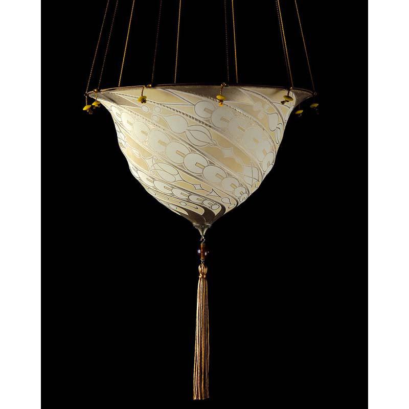 Fortuny 037-SK-1 Samarkanda Decorated Silk Suspended - 14-3/8" Diameter