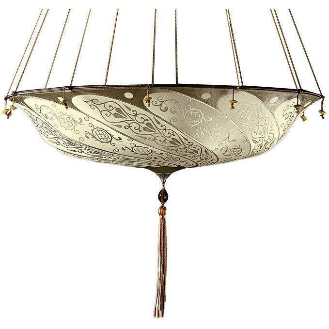 Fortuny 079-SA-1 Large Scudo Saraceno Decorated Silk Suspended Classic - 30-7/8"