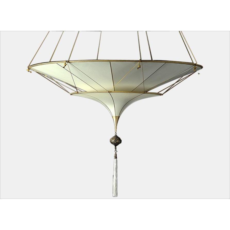 Fortuny 086-SH-3 Scheherazade 2 Tiers in Plain Silk Suspended - 33-7/8"