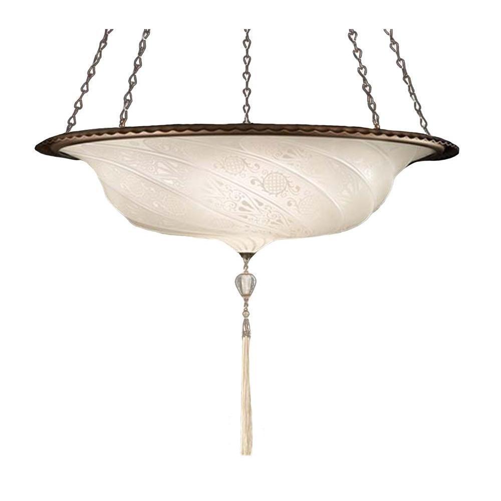 Fortuny G055SA-1 Small Scudo Saraceno Decorated Glass Suspended - 21-1/2"