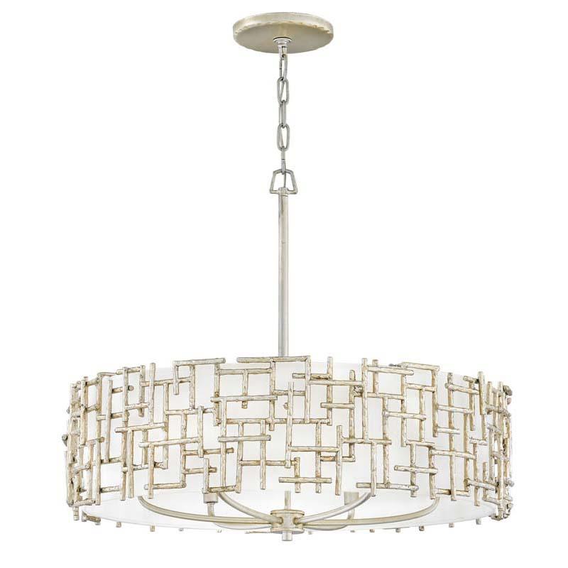 Fredrick Ramond FR33104SLF Chandelier Farrah Silver Leaf Pendant Lights