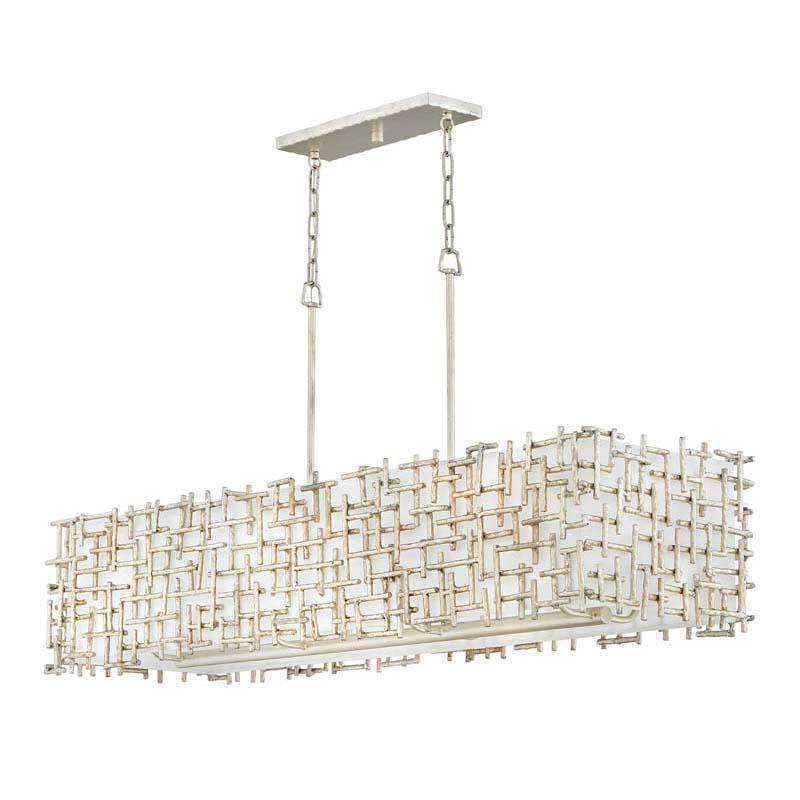 Fredrick Ramond FR33105SLF Chandelier Farrah Silver Leaf Pendant Lights