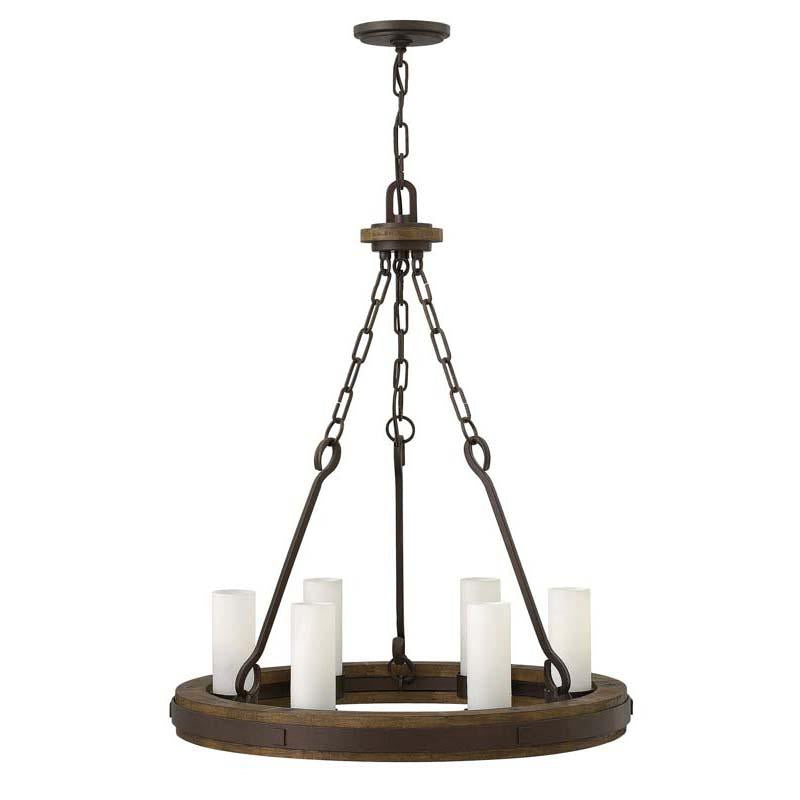 Fredrick Ramond FR48435IRN Chandelier Cabot Rustic Iron Pendant Lights