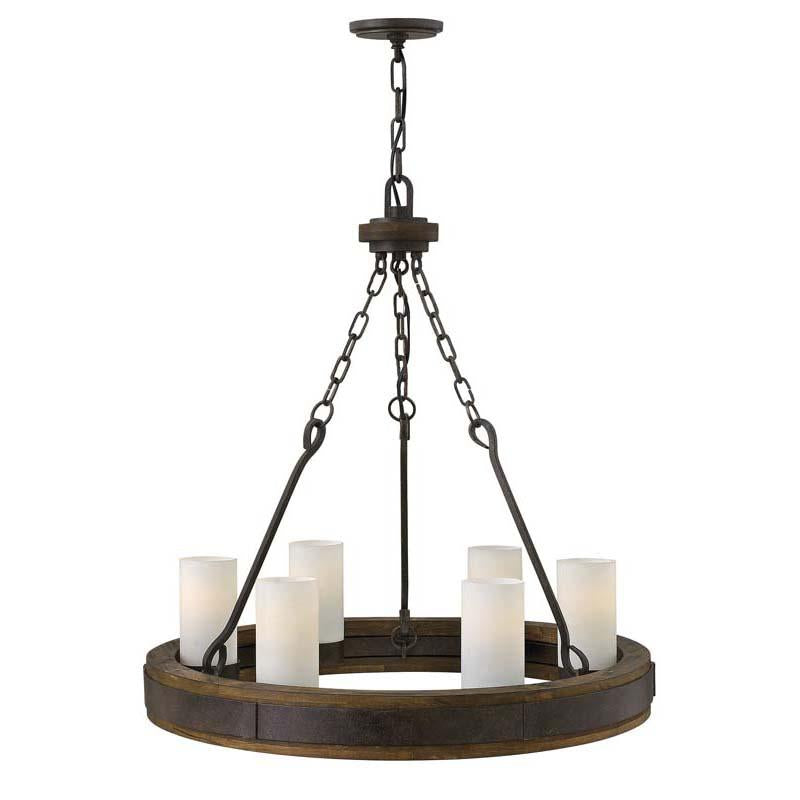 Fredrick Ramond FR48436IRN Chandelier Cabot Rustic Iron Pendant Lights