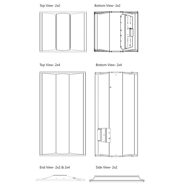 FSC Lighting L74-AOK-RFKW-SL Series Adjustable Output LED Slim Troffer Kit