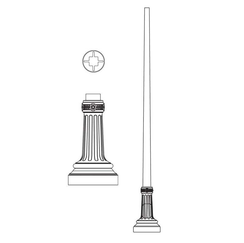 Hadco Urban P3100 Series Poles (P3120, P3165) Poles and Brackets