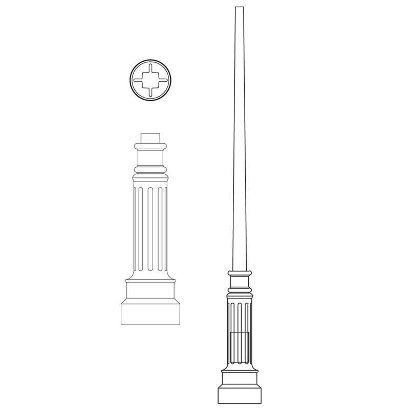 Hadco Urban P4400 Series Poles (P4420, P4465) Poles and Brackets