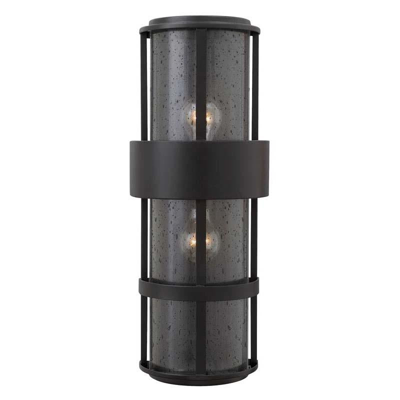 Hinkley 1909SK Outdoor Saturn Satin Black Wall Lights