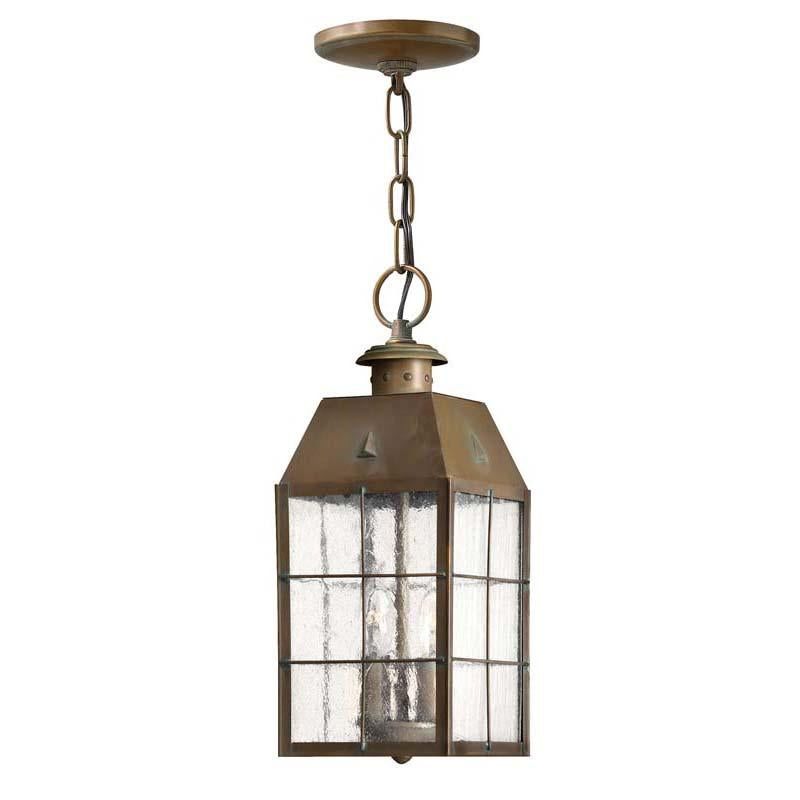 Hinkley 2372AS Outdoor Nantucket Aged Brass Pendant Lights