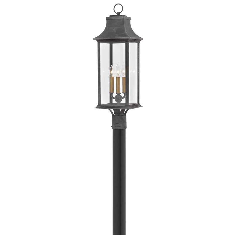 Hinkley 2931 Outdoor Adair Aged Zinc Post Mount Lights