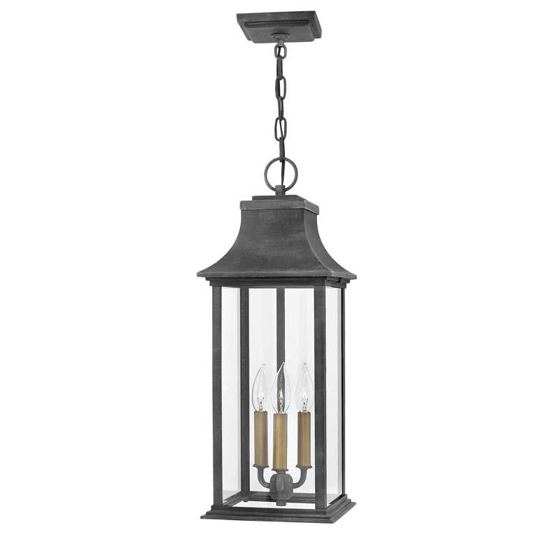 Hinkley 2932 Outdoor Adair Aged Zinc Pendant Lights