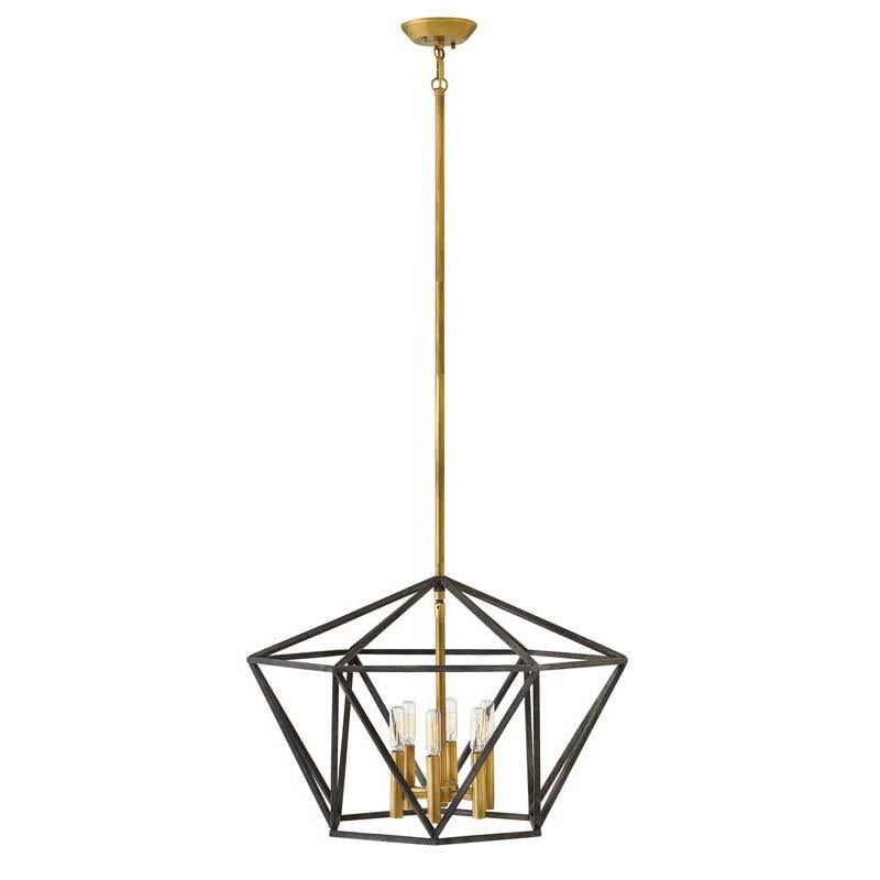 Hinkley 3576DZ Chandelier Theory Aged Zinc Pendant Lights