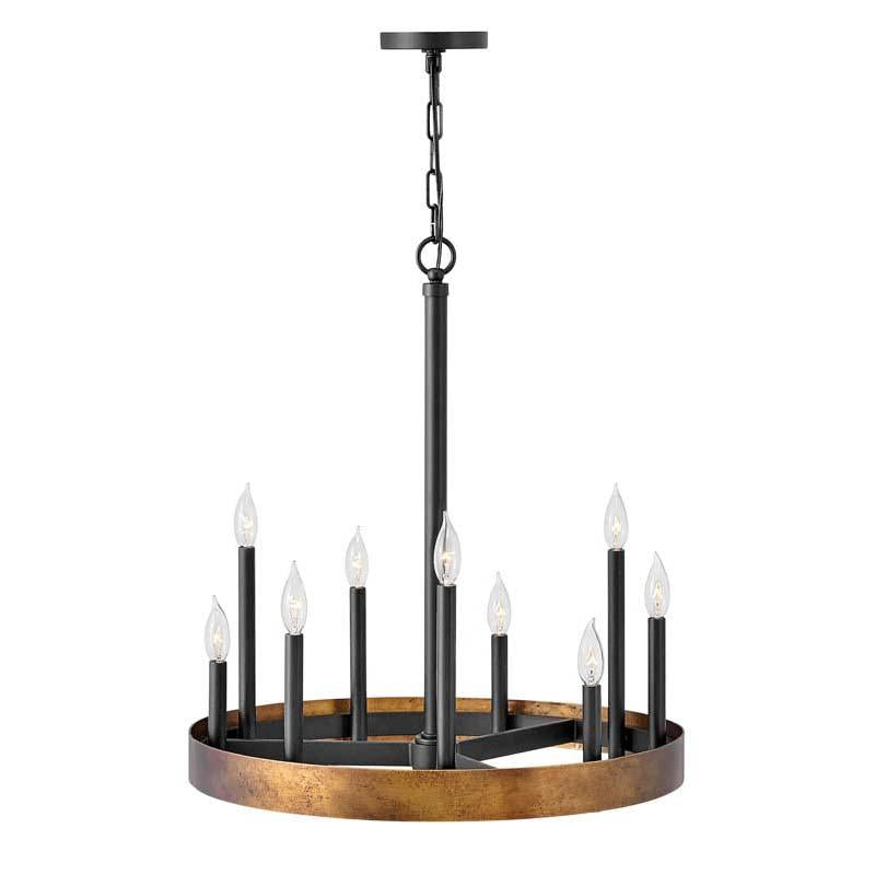 Hinkley 3866WA Chandelier Wells Weathered Brass Pendant Lights
