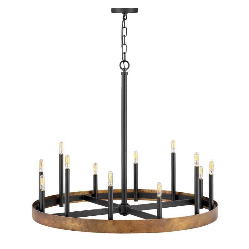 Hinkley 3869WA Chandelier Wells Weathered Brass Pendant Lights