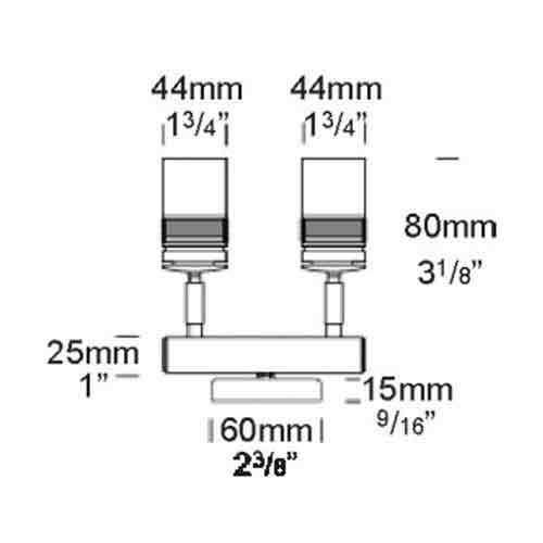 Hunza Euro Twin Wall Spot - Seginus Lighting