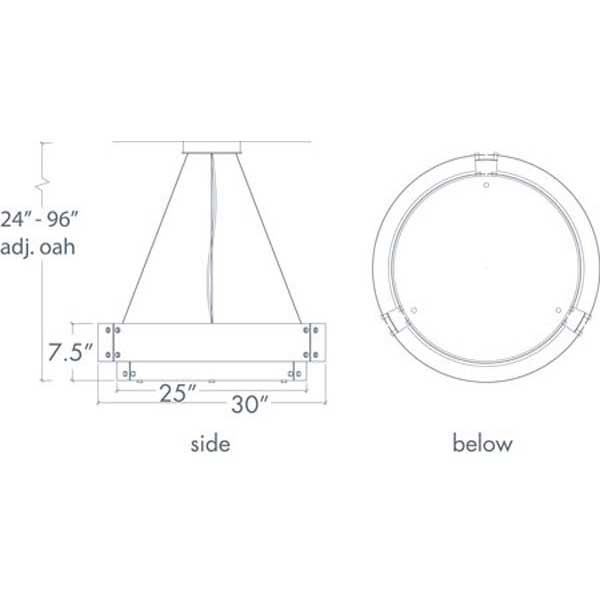 Invicta 16357-30-SM Indoor/Outdoor Dark Iron Stem Mount Pendant By Ultralights Lighting Additional Image 1