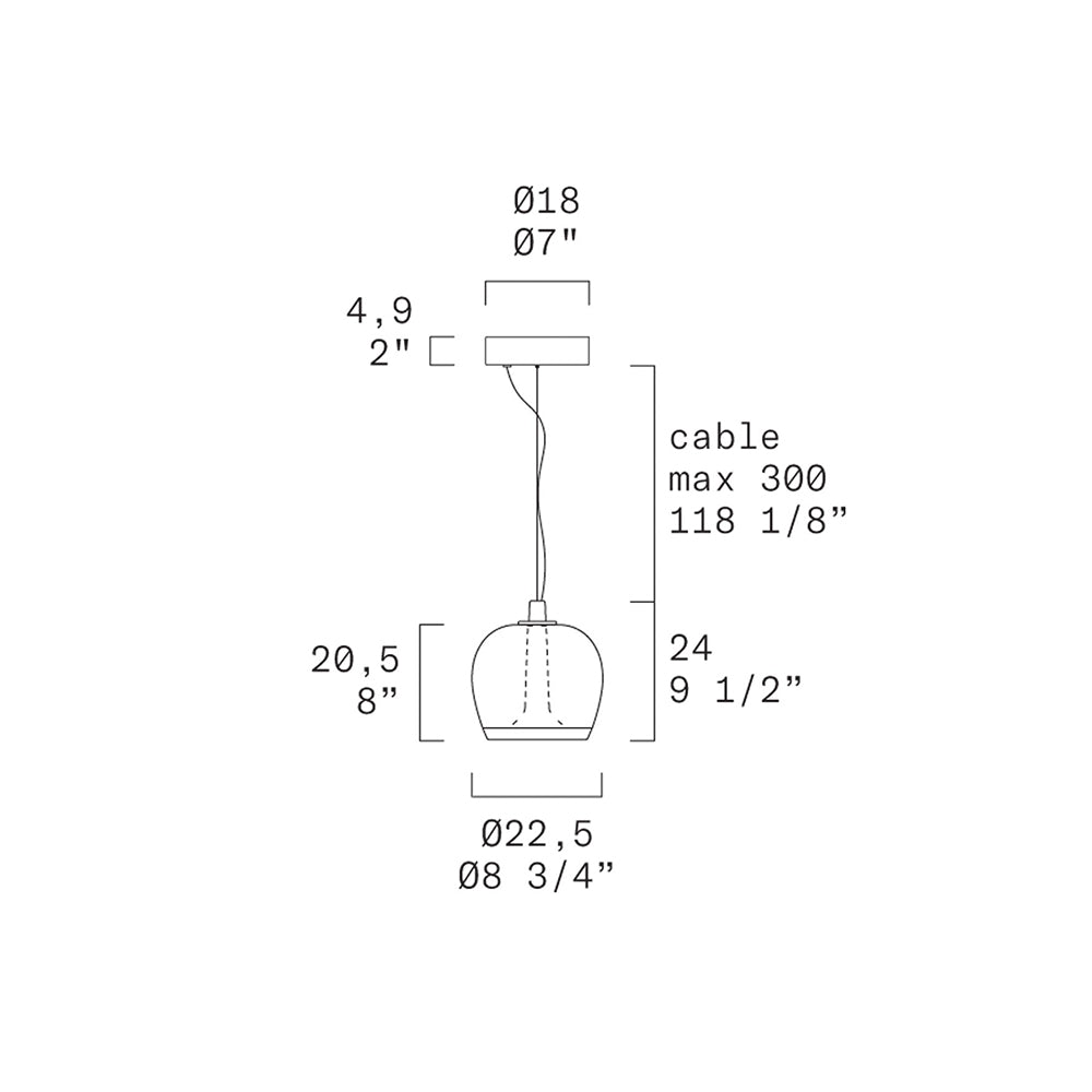 Leucos Lighting AURELIA BOLD S 22 LED Dome Mini Pendant