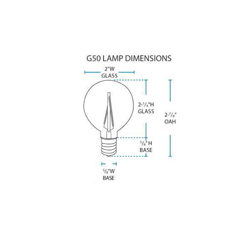 Lightcraft Outdoor 1W Intermediate Base LED Bistro Lamp 12V, 120V