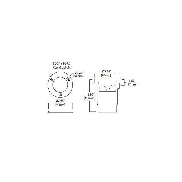 Lumiere Boca 650-RD Fixed Uplight 12V