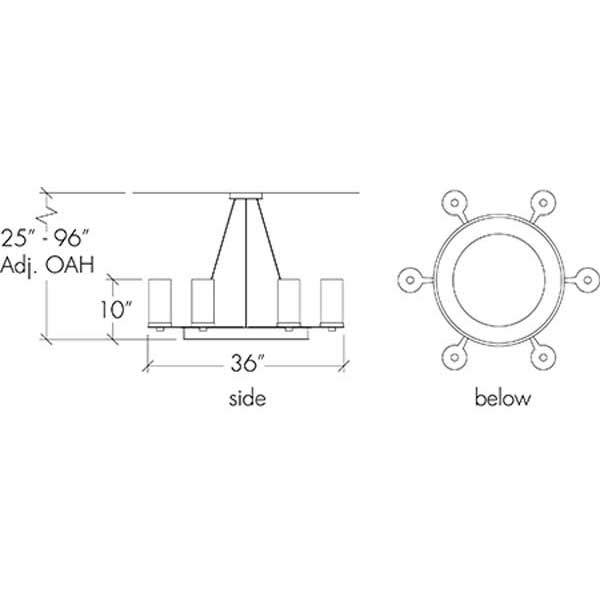 Radius 15347 Indoor/Outdoor Chandelier By Ultralights Lighting Additional Image 1