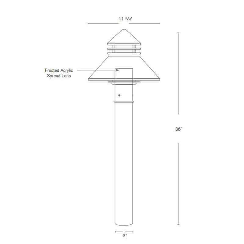SPJ Lighting SPJ-720-4 6W LED 4 Inch Diameter Post Bollard