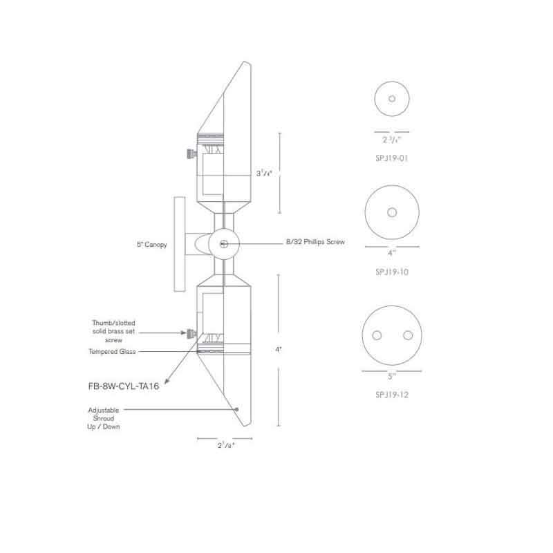 SPJ Lighting SPJ-AL2 8W LED Directional Down Light 12V