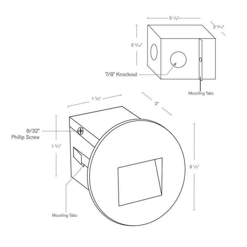 SPJ Lighting SPJ-MRL2 2W LED Recessed Box with Round Cover - Seginus Lighting