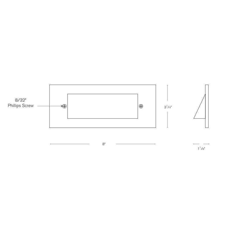 SPJ Lighting SPJ-RBS-LG Cast Brass Cover Only for Recessed Steplight SPJ17-FB-LG-BOX - Seginus Lighting