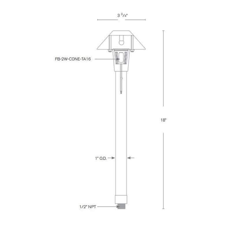 SPJ Lighting SPJ-SK18 2W LED Path Light 12V - Seginus Lighting