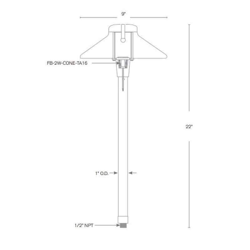 SPJ Lighting SPJ07-10 2W LED Pathway Light 12V