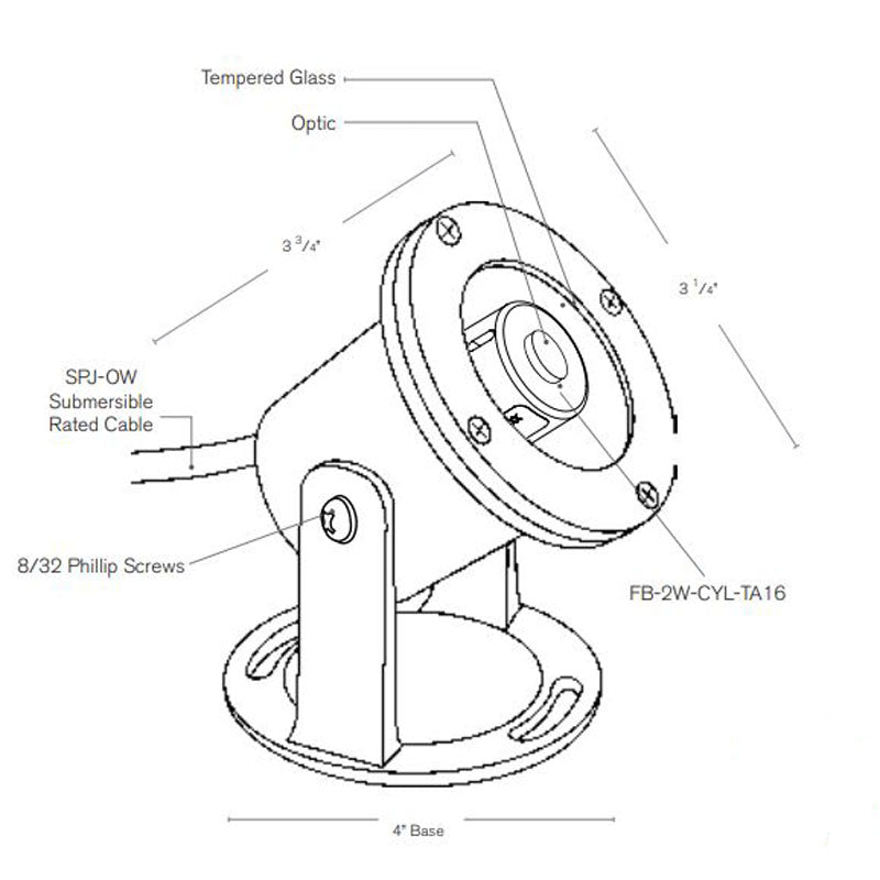 SPJ Lighting SPJ13-14-3W 3W LED Brass Underwater Light