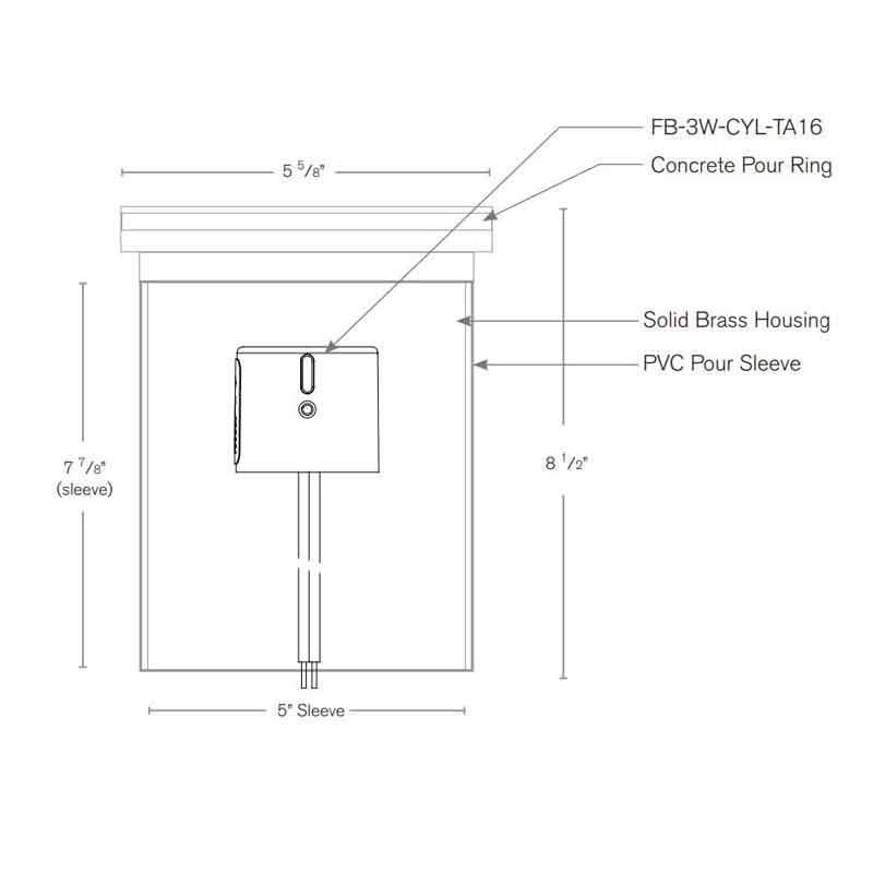 SPJ Lighting SPJ13-16-F 8W LED Well Light 120V
