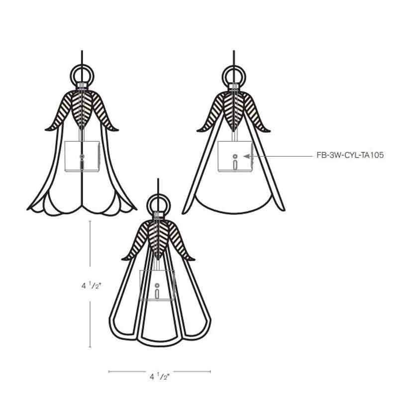 SPJ Lighting SPJ18-07 3W LED Tifanny Hanger 12V