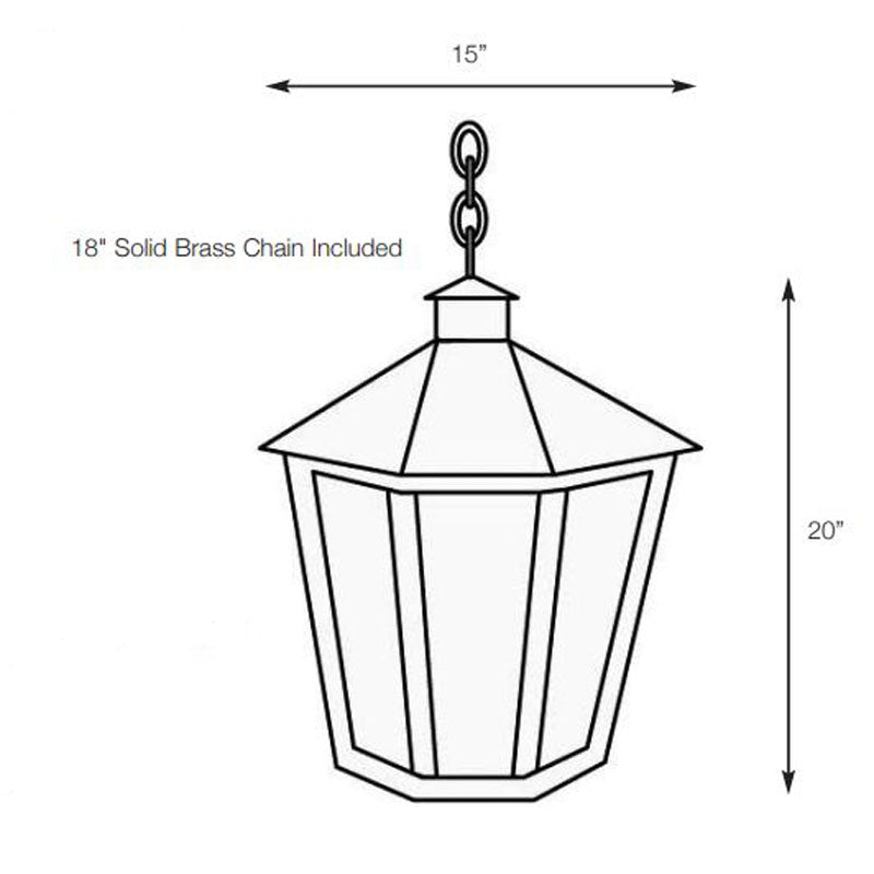 SPJ Lighting SPJ34-04B Pendant Mount Lanern 120V