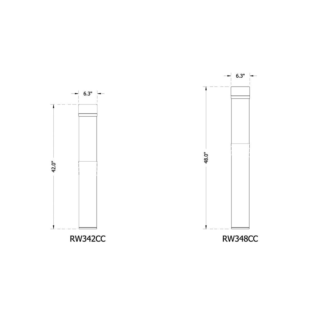 Sternberg Lighting RW3xxCC Color Changing RGBW Rialta&reg; Bollard