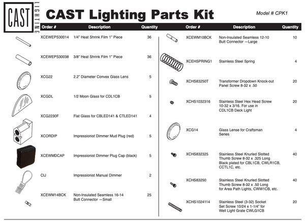 CAST Lighting Parts Kit