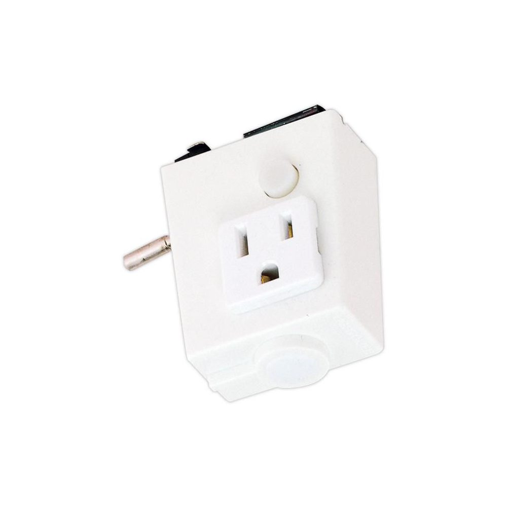 Lightolier Basic Track Convenience Outlet 6085 White Image 1